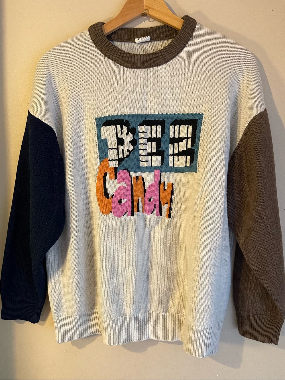 PEZ Candy Colorblock Knit Sweater M Japanese Import Retro Streetwear 2022
